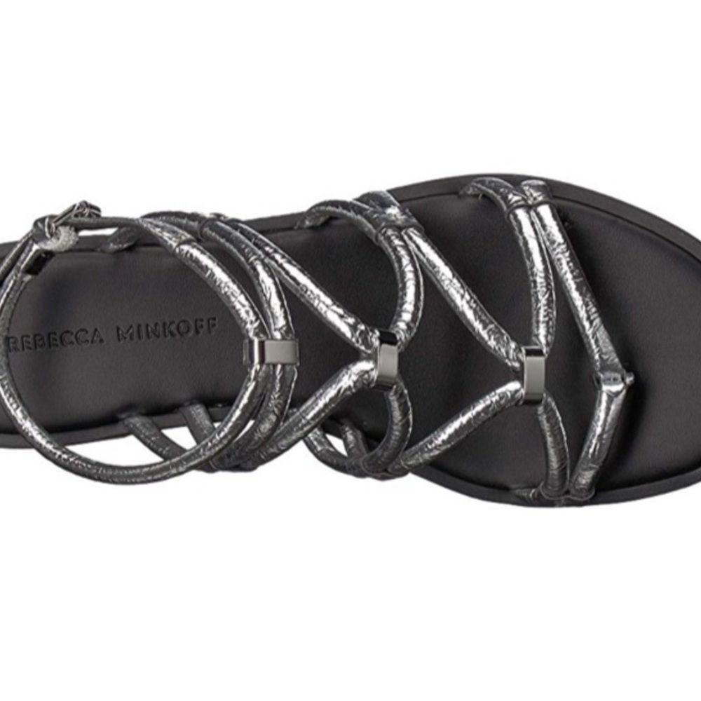 Rebecca minkoff silver sandals